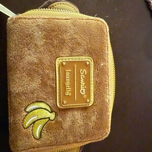 Sanrio Loungefly Brown Wallet with Banana Patch